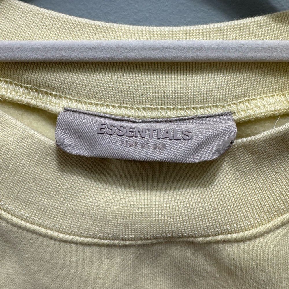 Essentials Cream Crewneck Sweater View 4